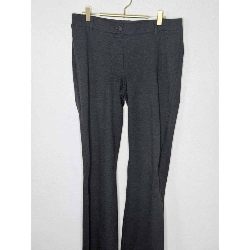 Betabrand Pants Womens Size L Gray Straight Leg Stretch Pull On Yoga Career